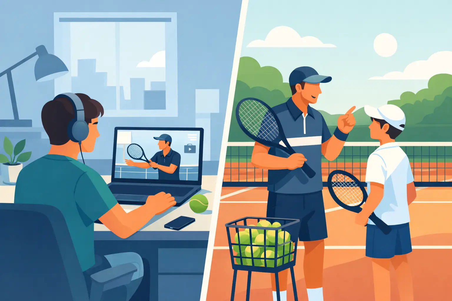 Can Online Lessons Replace Court Coaching?