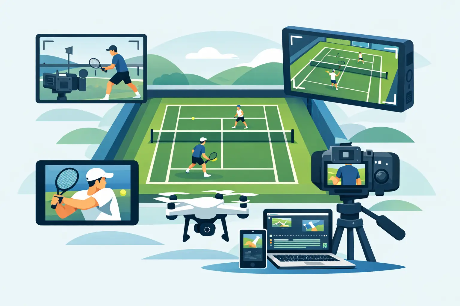 Best Camera Angles for Tennis Video Analysis