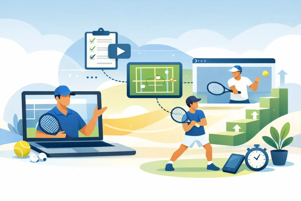 Online Tennis Lesson Structure Step by Step